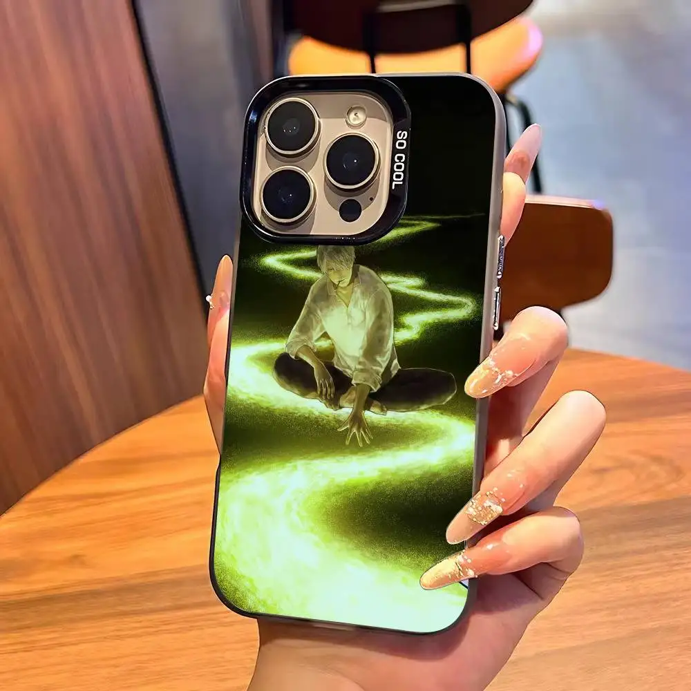 Fantasy anime M-Mushishi Ginko   Colored Silver Phone Case For iPhone 11 12 13 14 15 16 17 Plus Pro Max XS view 3