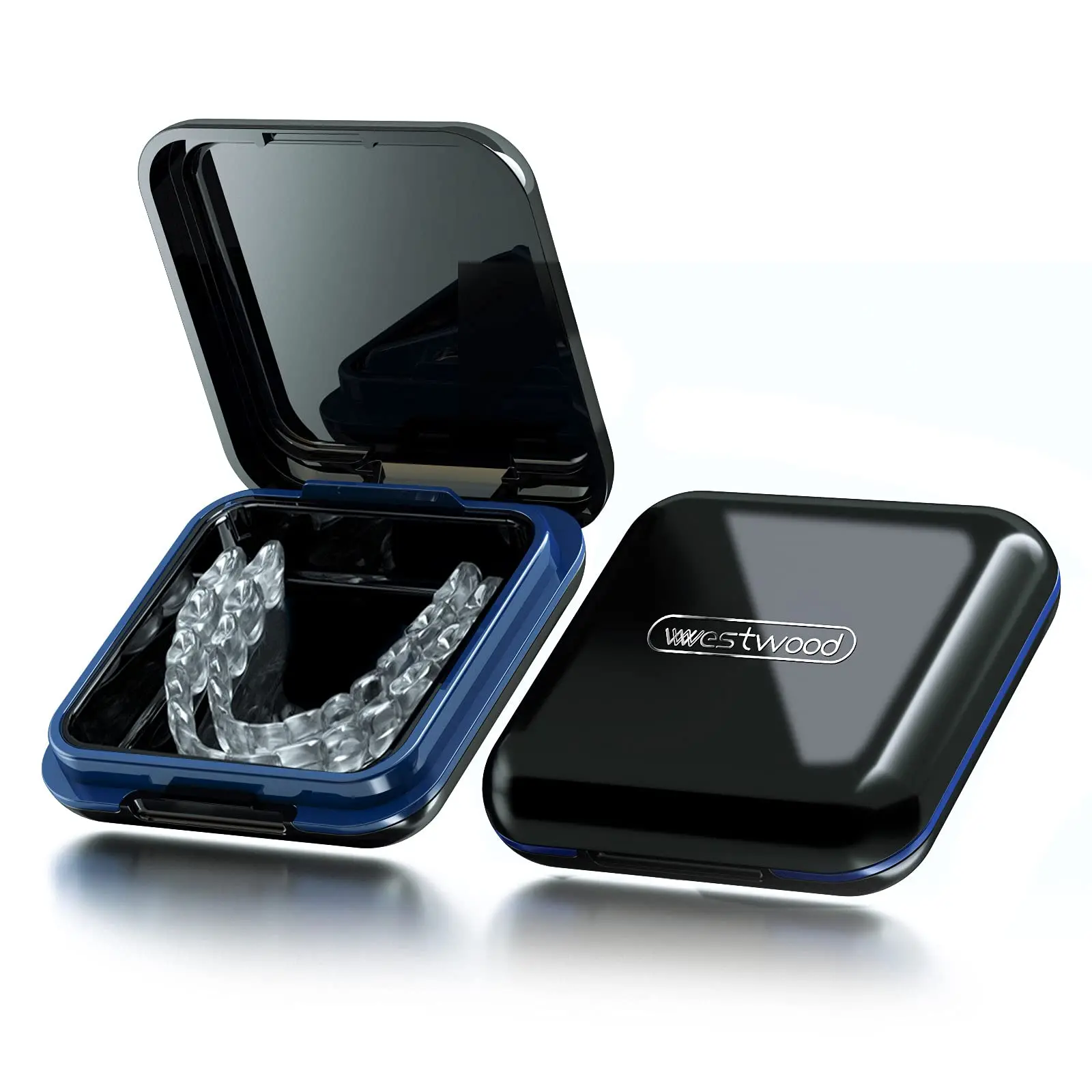 Portable Retainer Case Slim Snap-Lock Storage for Aligners & Mouth Guard Travel-Friendly Dental Case Slim Retainer Container