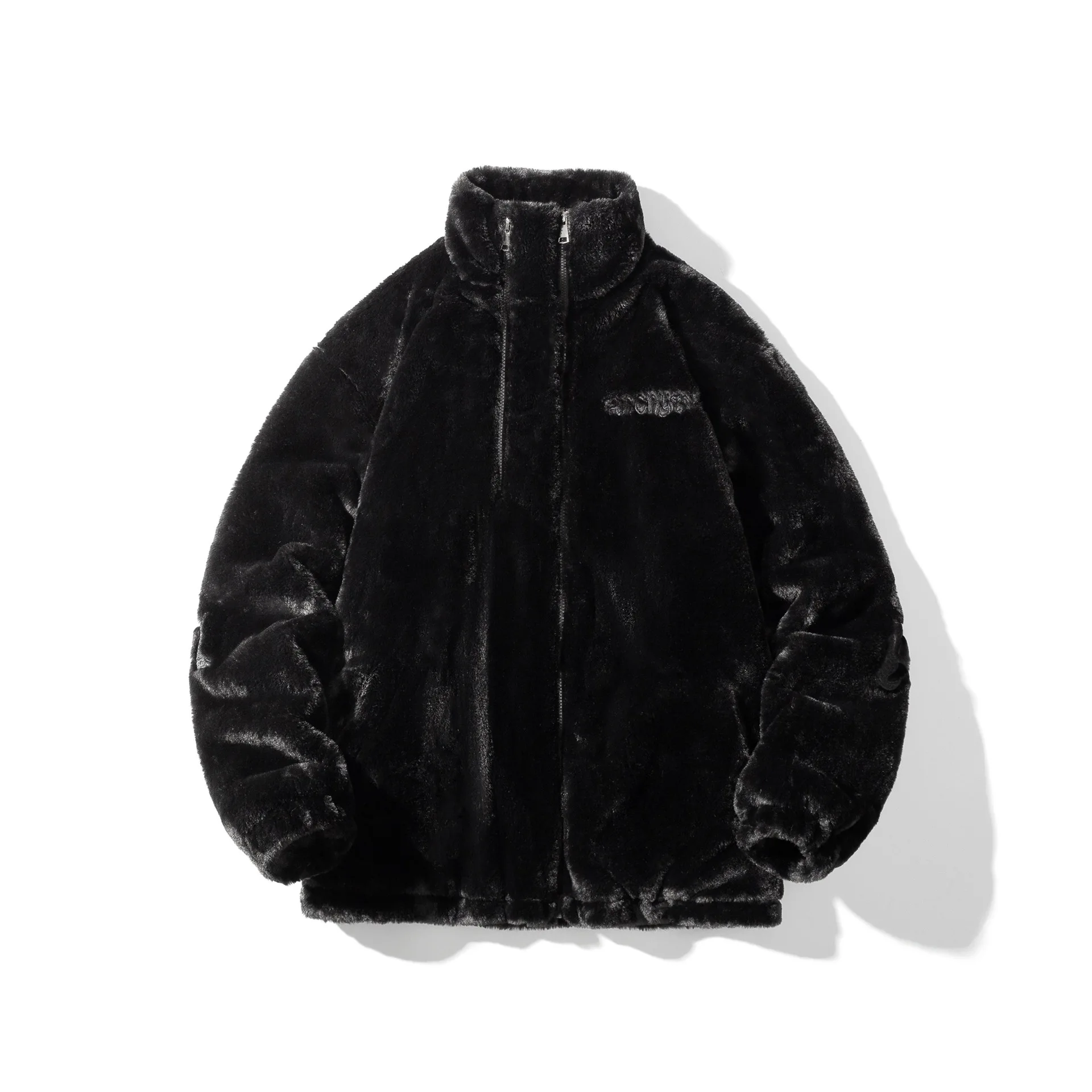 سترة شتوية من فراء الأرنب الصناعي الناعم للرجال والنساء معطف شتوي سميك من القطيفة بتصميم كسول للزوجين ملابس الشارع الشهير