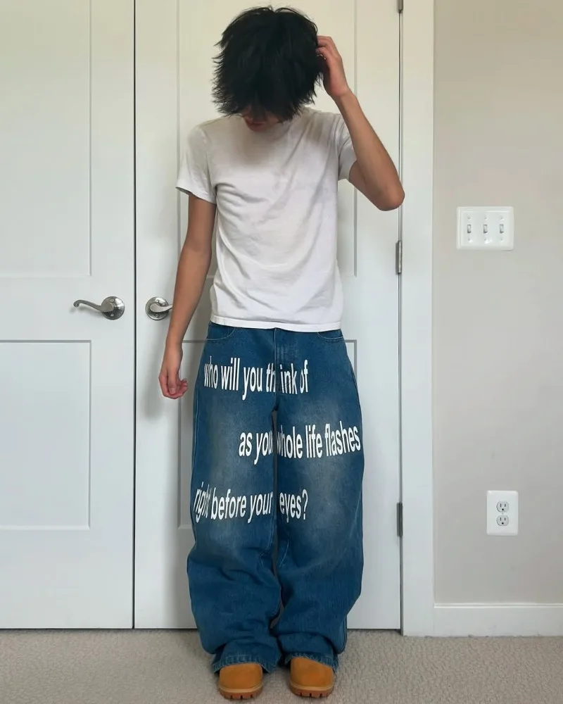 Рисунок 5 - Y2K мужские джинсы Harajuku узор