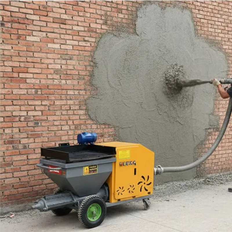 Wall Plaster Spray Machine Automatic Cement Equipment with Pressure Control System for Construction Site Use