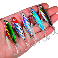 PROBEROS 5pcs 7 - 20G Metal Jig Multicolor Hard Baits Fishing Lures with Double Hooks Artificial Baits Fishing Tackle Wholesale