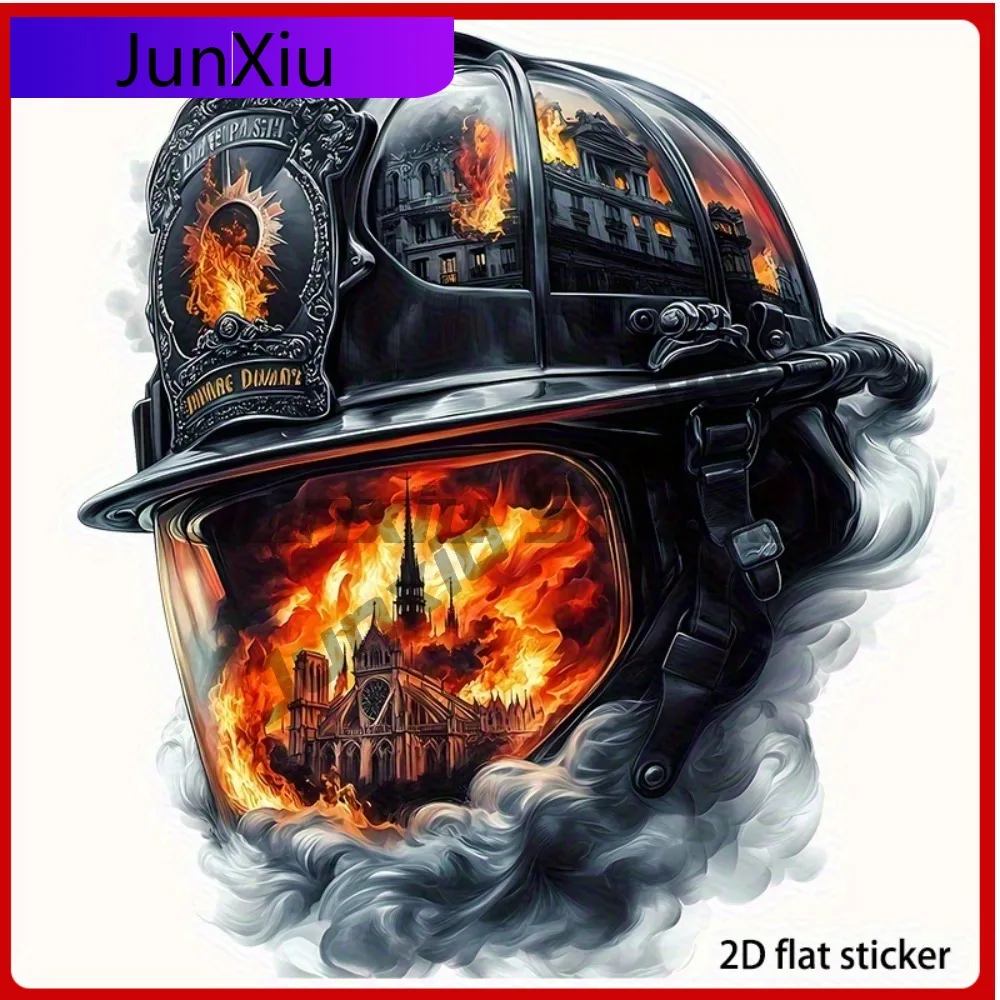

Vinyl Sticker of a Firefighter Helmet Perfect for Use on Vehicles s Smartphones Walls Funny Bu Car Laptop Window Bumper