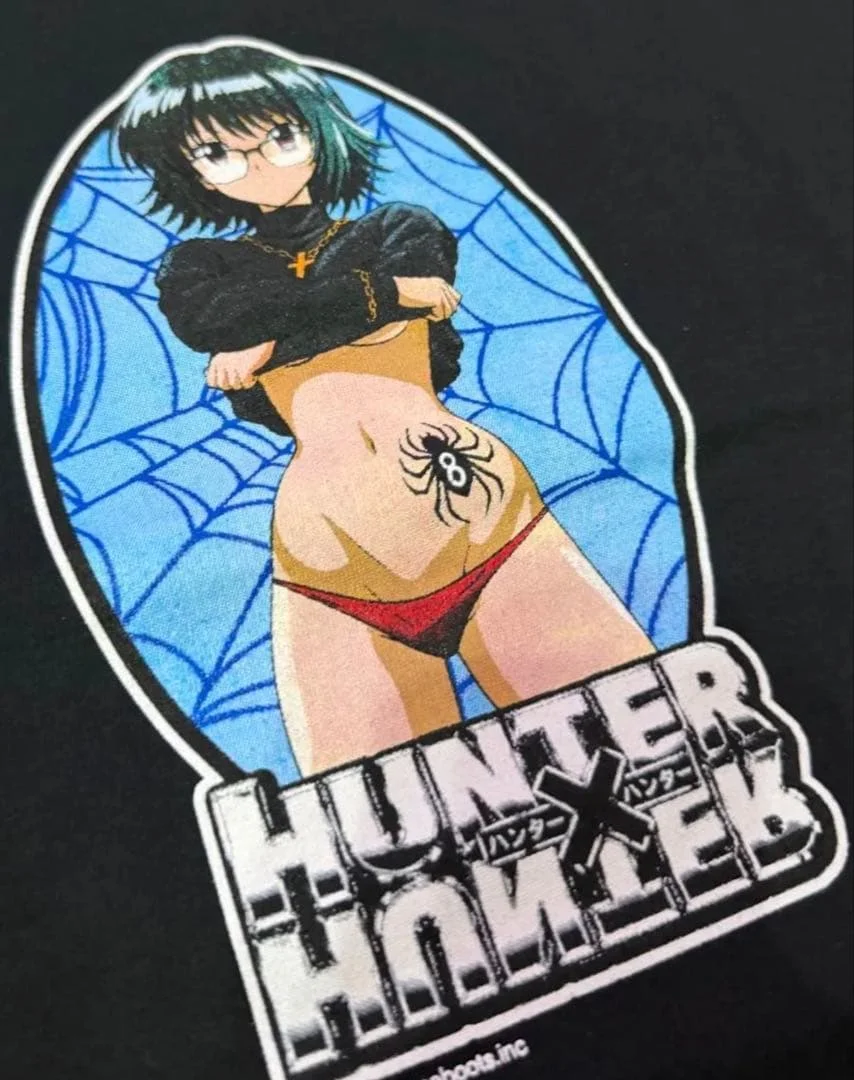 Hunter X Hunter Shizuku Hook Ups Style Vintage Grafik-T-Shirt aus Baumwolle für Herren und Damen, Streetwear-T-Shirt – Detail 6