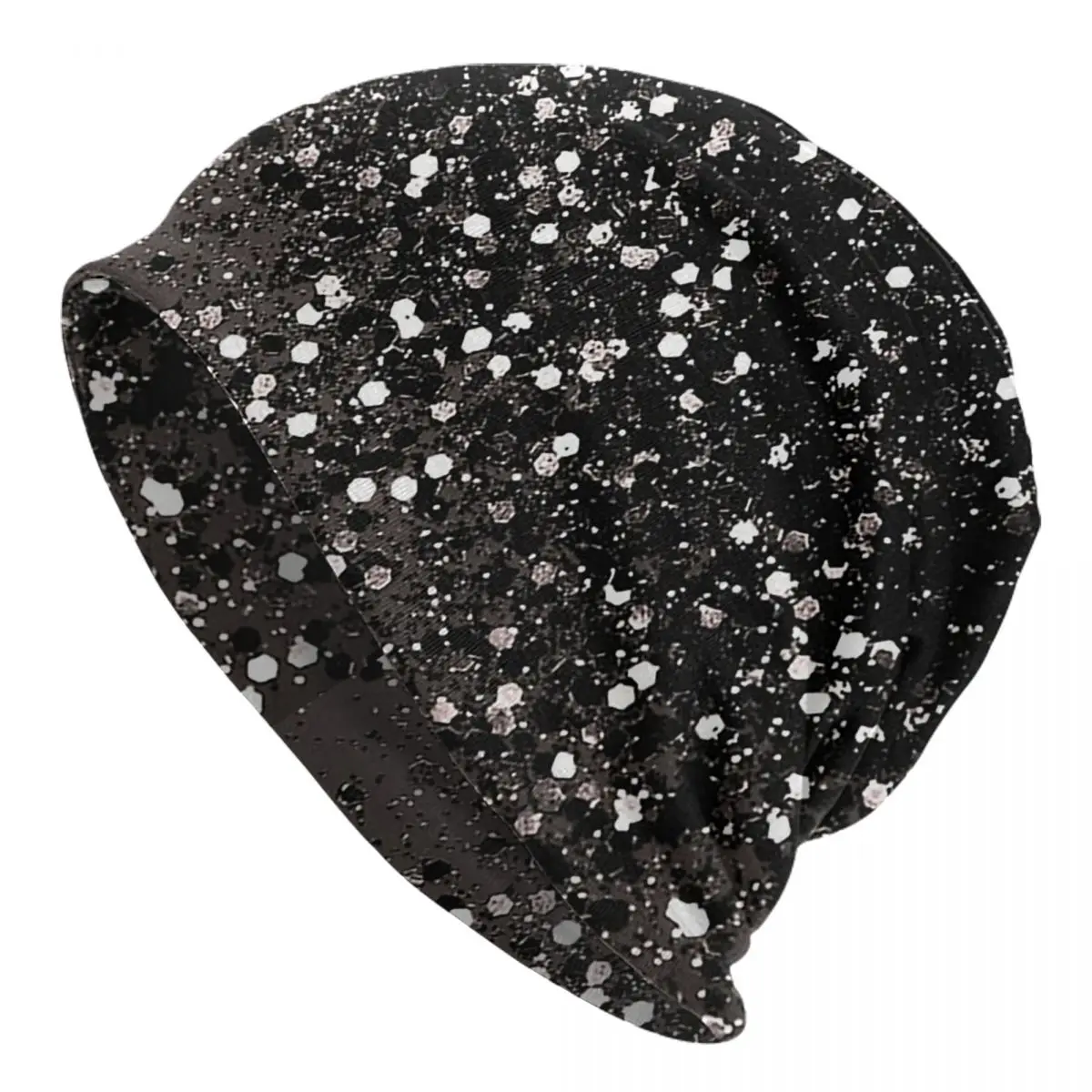 Blush Gray Black Lady Glitter (Faux Glitter) Men Women Beanies Caps Knitted Bonnet Hat Warm Hip Hop Autumn Winter Skullies Hats