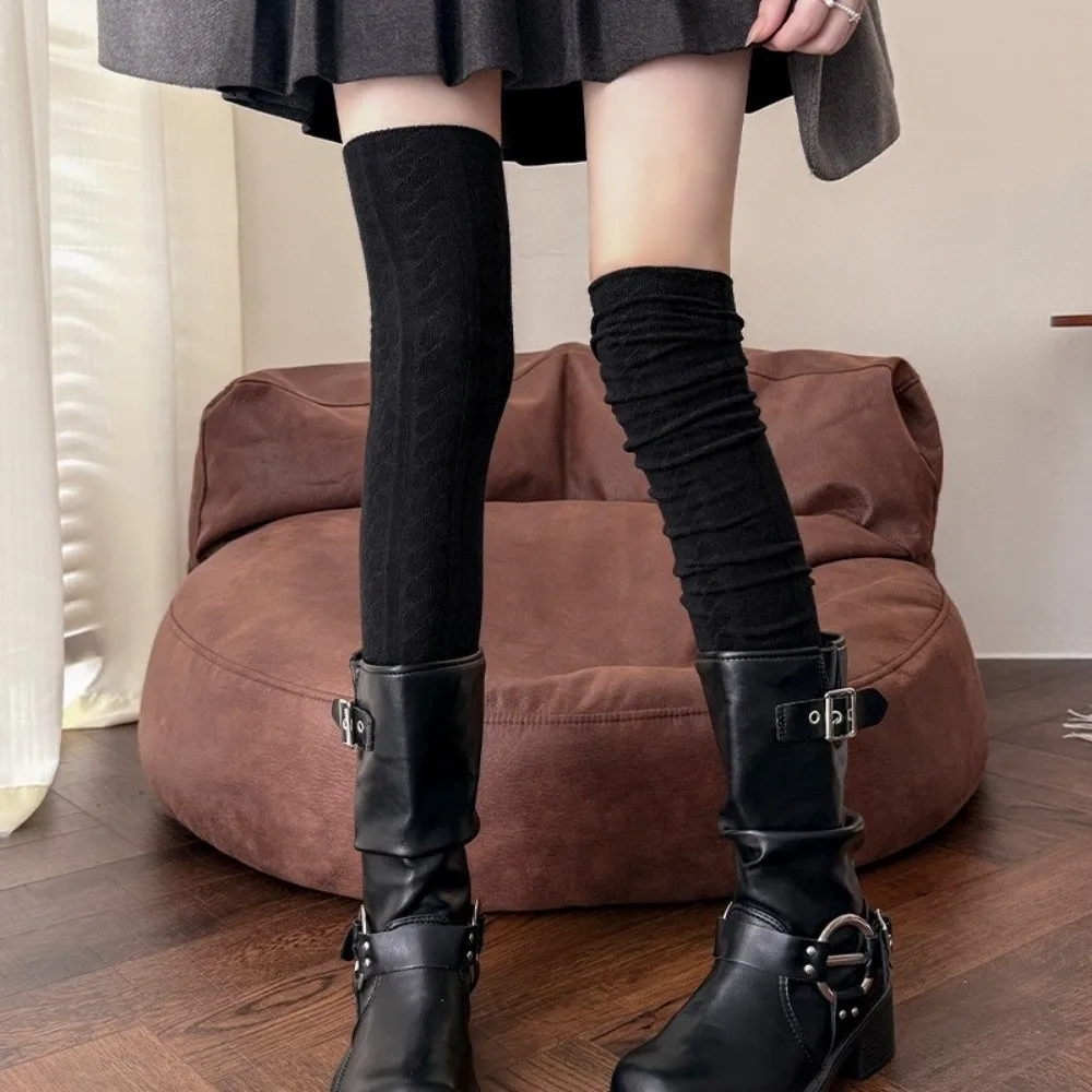 موضة تنفس النساء الجوارب 66 سنتيمتر الحرارية معزول جوارب طويلة إلى الركب مرونة الجوارب الطويلة الخريف الشتاء #4