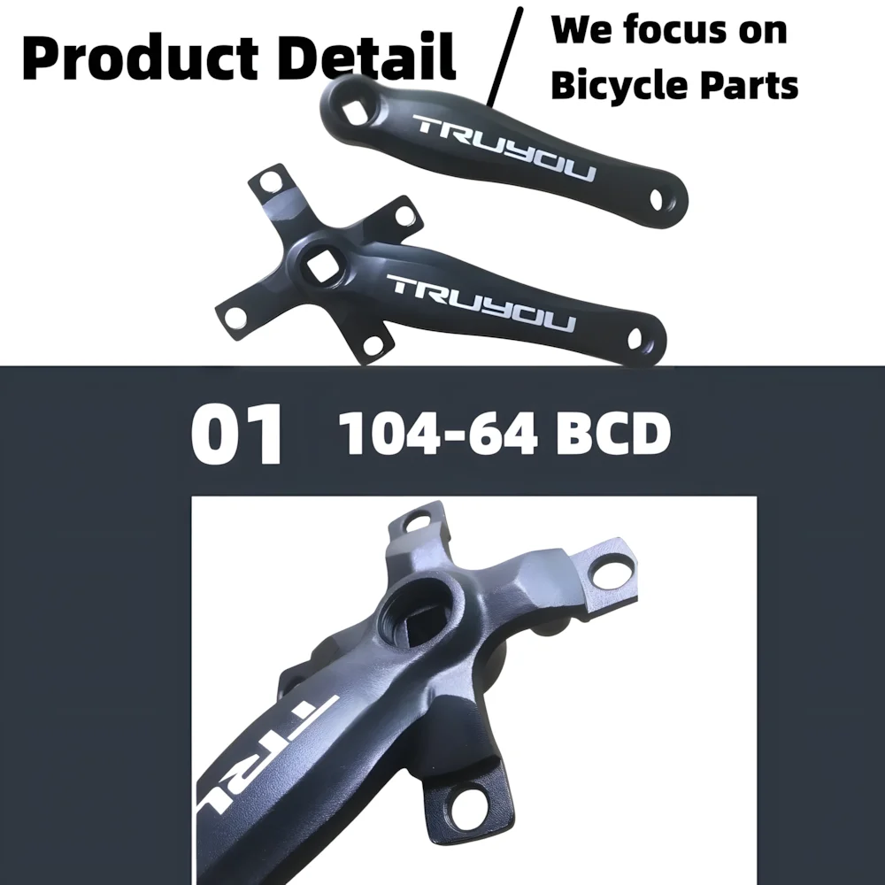 

Горный велосипед 104-64 BCD с квадратным отверстием 170 мм, одинарные, двойные, тройные звездочки, дорожный шатун, запасная часть, шатуны