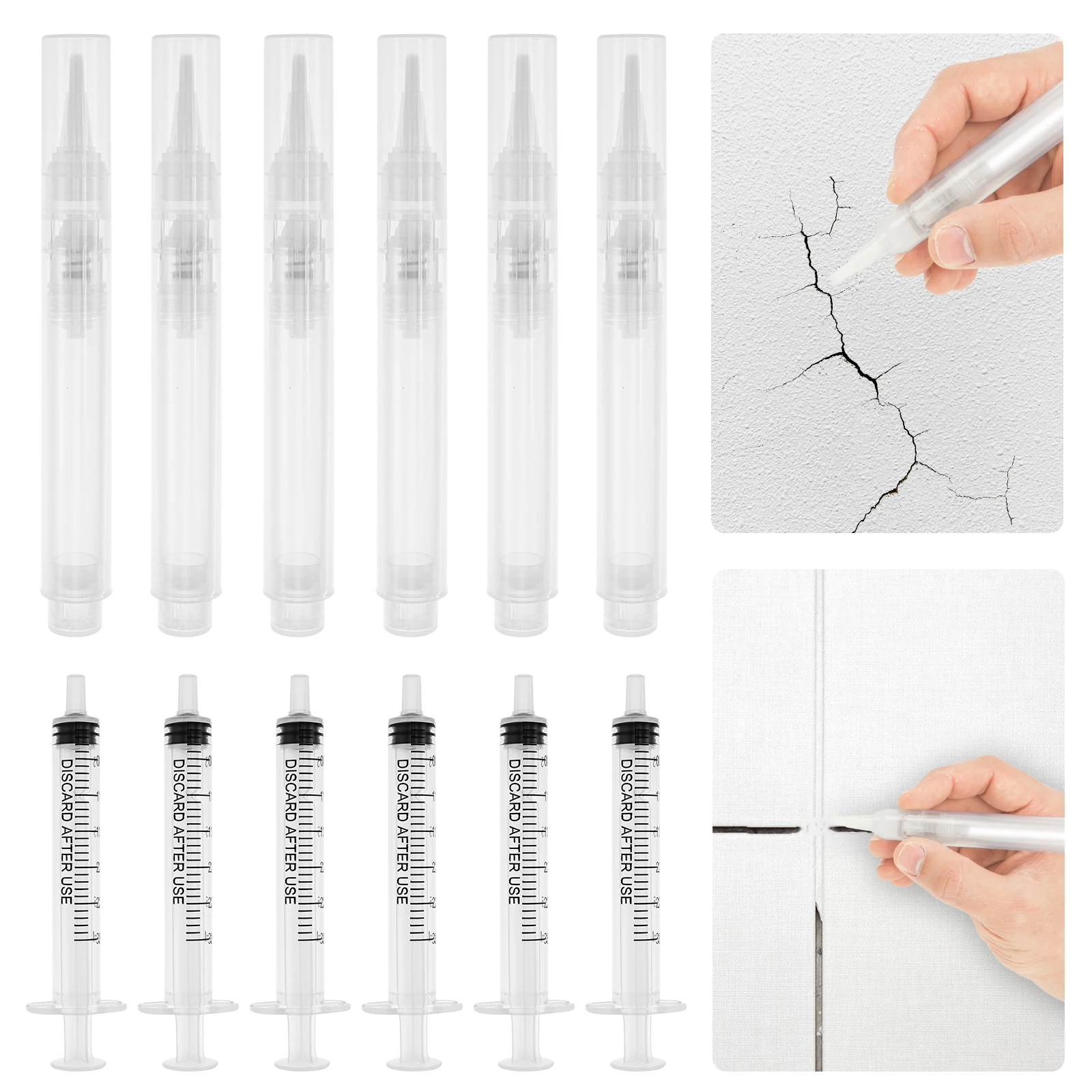 

12Pcs Touch Up Paint Pen Brush Fillable Paint Pen for Wall Touch Up Wood Floors, Cabinets, Windows, Doors Repair Tile Grout Pen