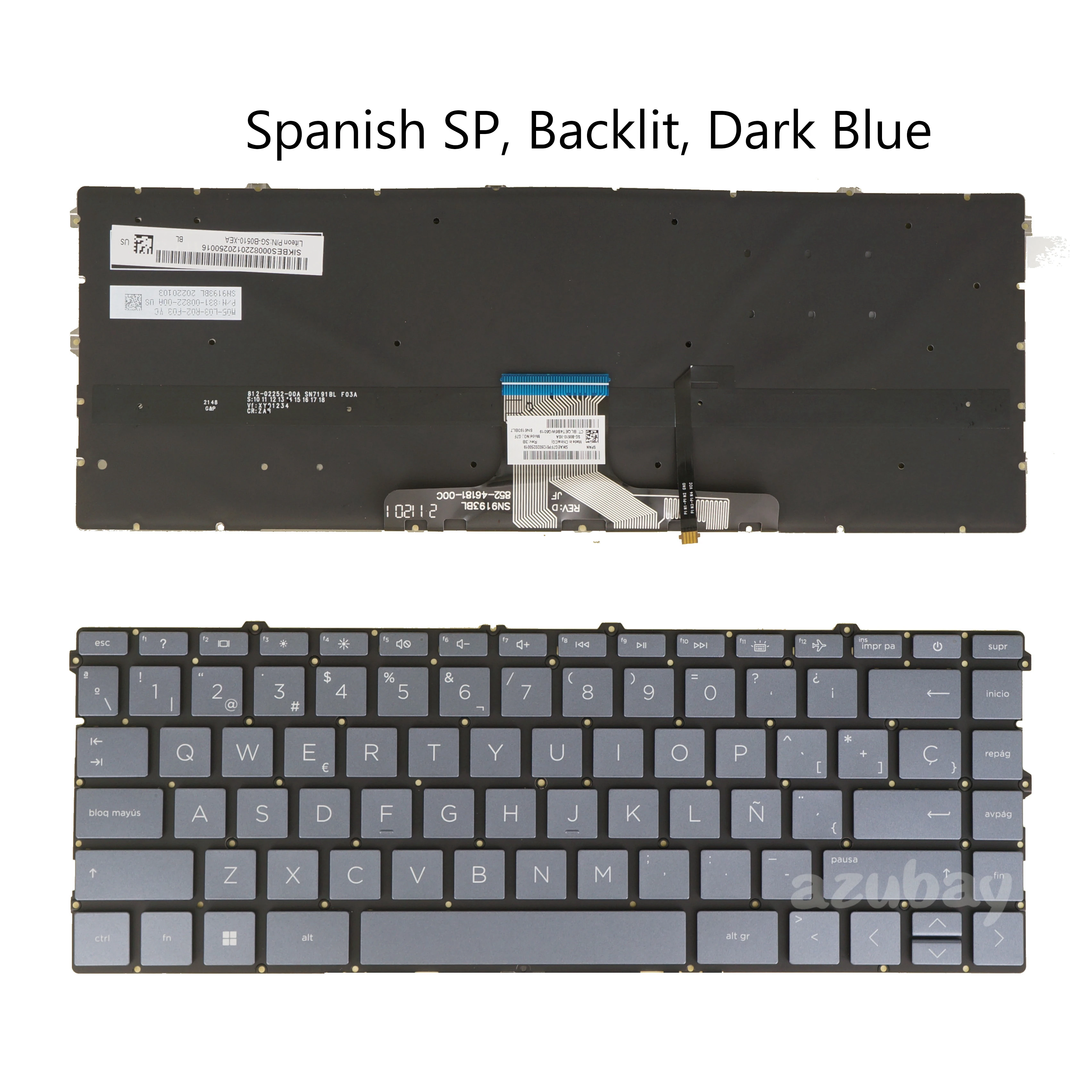 

Spanish Backlit Laptop Keyboard For HP Pavilion 14-dw 14-dw0000 14-dw1000 14m-dw0000 14m-dw1000 14-dv 14-dv0000 14-dv1000 Blue