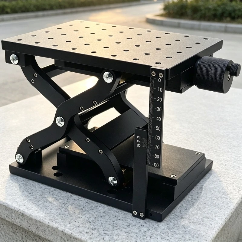 412 Precision Manual Lifting Stage 200mm Displacement Slide Height Adjustment Platform Optical Mount Lab Positioning