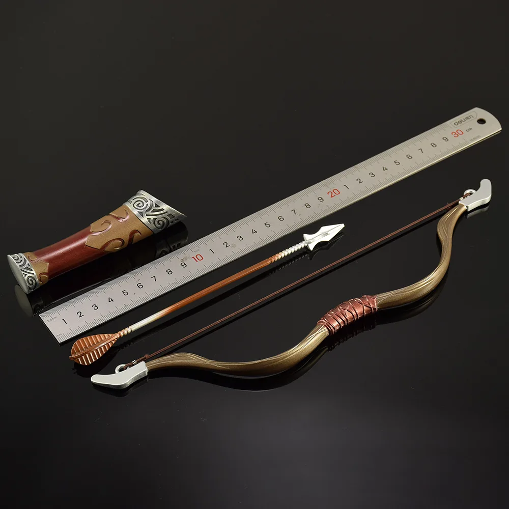 Modèle d'arme froide en alliage d'arc en acier, modèle de mètre, épée de Dragon doré, ornements de bureau Mo Lu Kuang Dao, jouets Katana à collectionner pour garçon