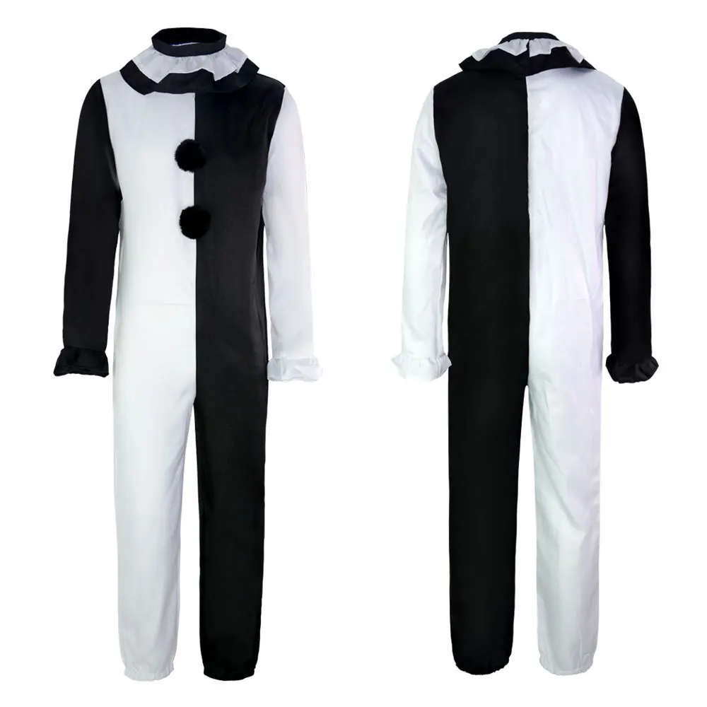 

Fulujiacos Clown Joker Cosplay Costume Terrifier Jumpsuit Halloween Horror Clown Clothes Set
