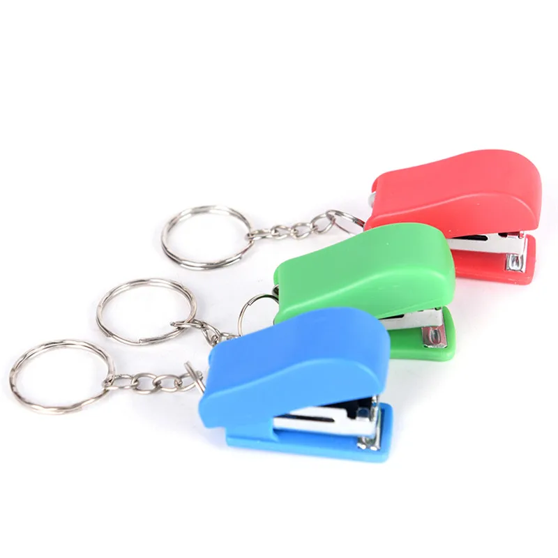 Random Color Solid Office Stationery Cute Mini Without Stapler Student Use Small Portable Plastic