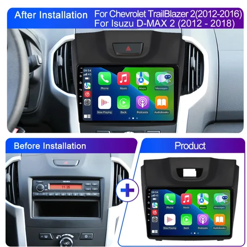 Imagen 2 del producto Reproductor de vídeo Android15 Carplay para Chevrolet Holden S10 TRAILBLAZER COLORADO ISUZU DMAX GPS Radio de coche Audio Multimedia estéreo