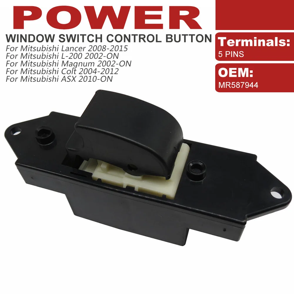For Mitsubishi V73 Outlander Lancer Single Control Switch Mr587944 New Electric Window Switchwindow Glass Lift Switch