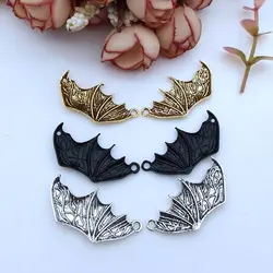 6pcs(3 pairs) Bat Wings Charms,Wings charm, Antique Making Pendant fit,Jewelry Making ,DIY Findings Handmade Jewelry