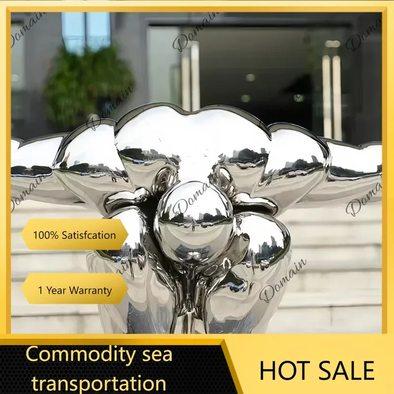 Stainless steel contemplative sculpture decorative items for hotels, villas, lawns, gardens, shops, shopping malls and offices
