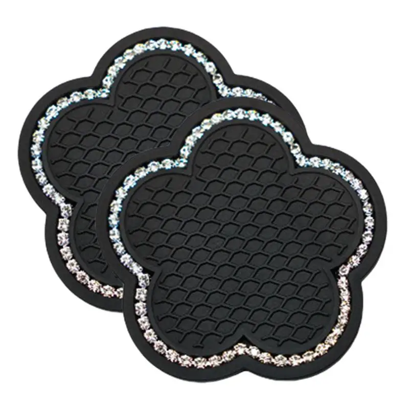 

For Refer To Description Car Coasters Insert 2 Pieces Interior Accessories Mat Creative Car Coasters Non-Slip Dustproof Design