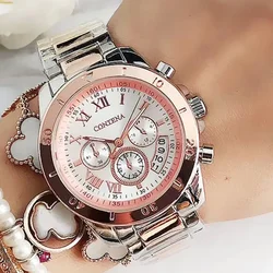 CONTENA 2022, relojes de lujo de marca superior para Mujer, pulsera de acero creativa a la moda, relojes para Mujer, Reloj de cuarzo para Mujer, Reloj para Mujer