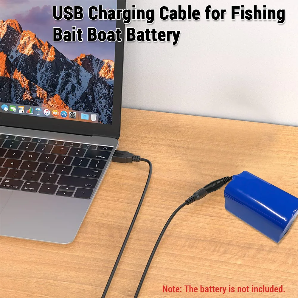 3.3ft USB Charging Cable Wire Cord Replacement for Fishing Bait Boat Battery Recharging Cable