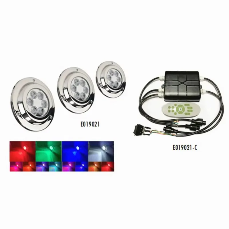 Swimming Pool Marine Stainless Steel 316 LED Pontoon Boat Waterproof Blue Transom Underwater Lights