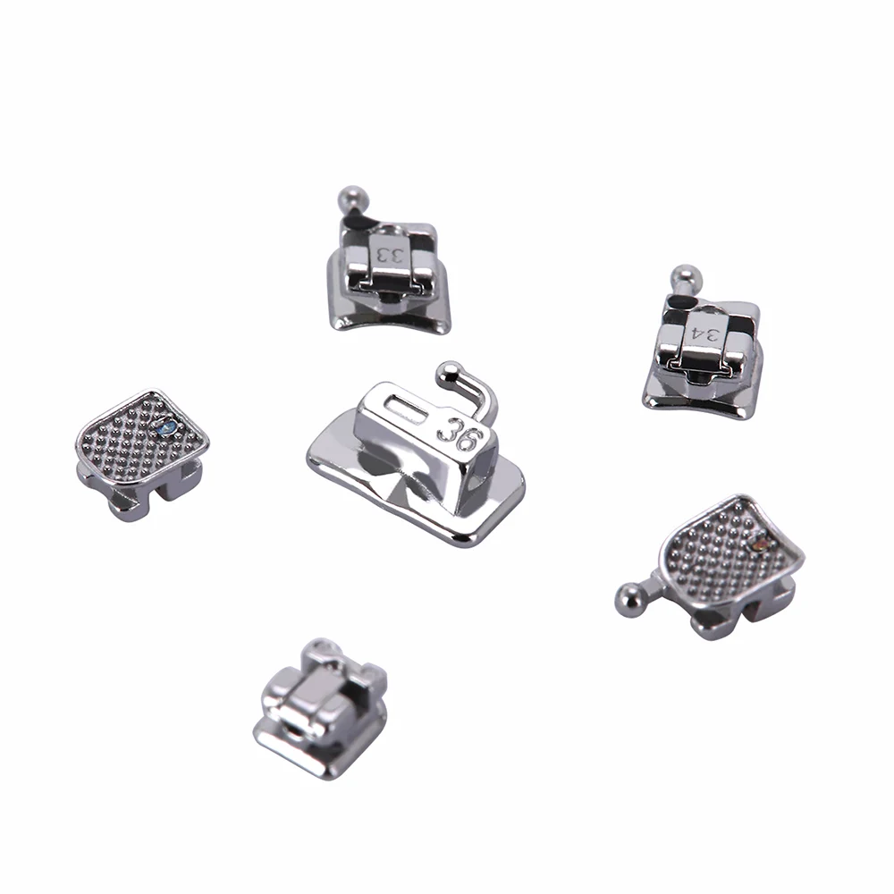 10 Boxen AZDENT Dental Kieferorthopädische Klammern Selbstligierende Zahnspangen Mini Roth/MBT.022 Haken 3 4 5 Bukkalröhrchen MIM Monoblock Basis – Detail 4
