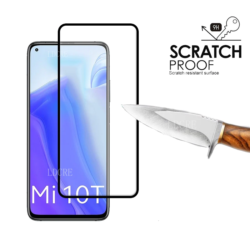 4-in-1 For Xiaomi Mi 10T Pro Glass For Mi 10T Pro Tempered Glass Phone Film Full Glue Screen Protector For Mi 10T Pro Lite Glass