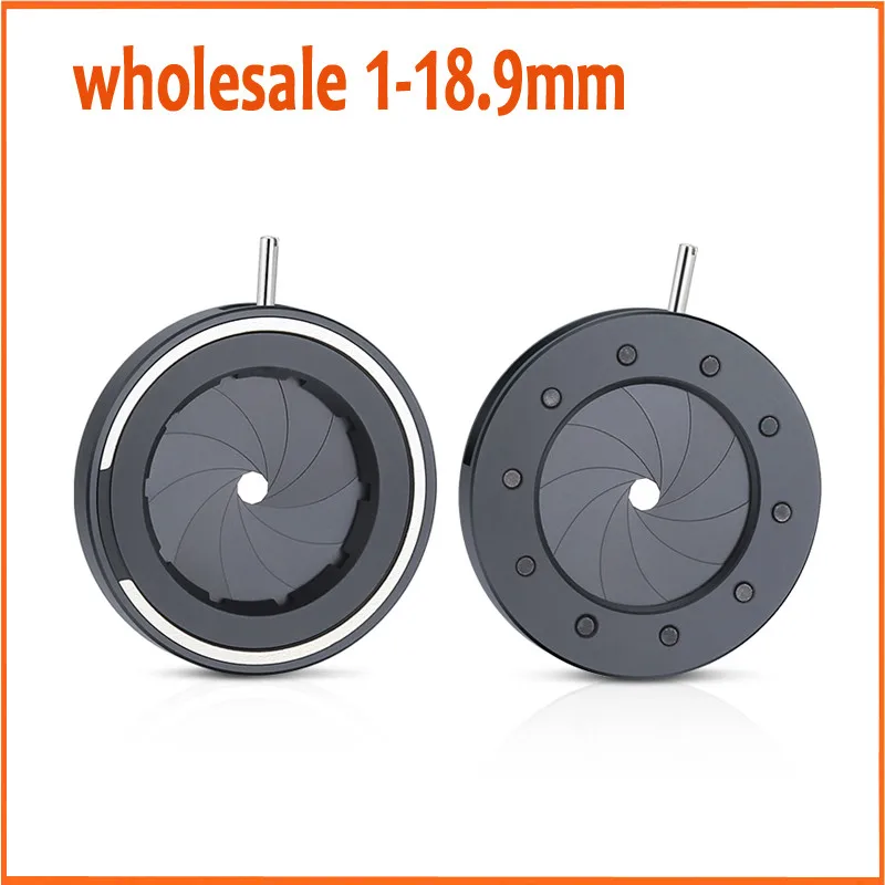 Wholesale 1-18.9mm Light Regulator Optical Iris Diaphragm Aperture Condenser 10 Blades for Digital Camera Microscope Adapter