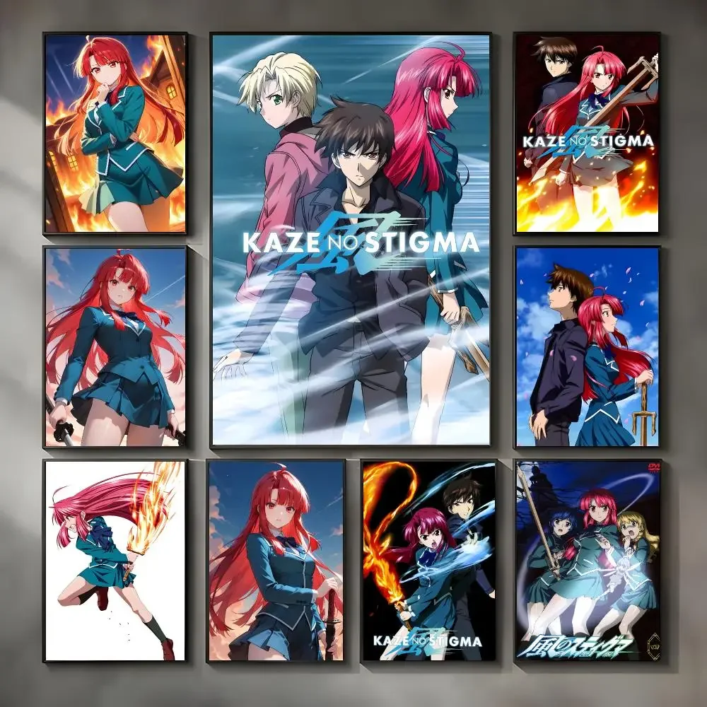 Action anime Kaze no Stigma Poster Modern Interior Wall Decor & Trendy Home Highlights