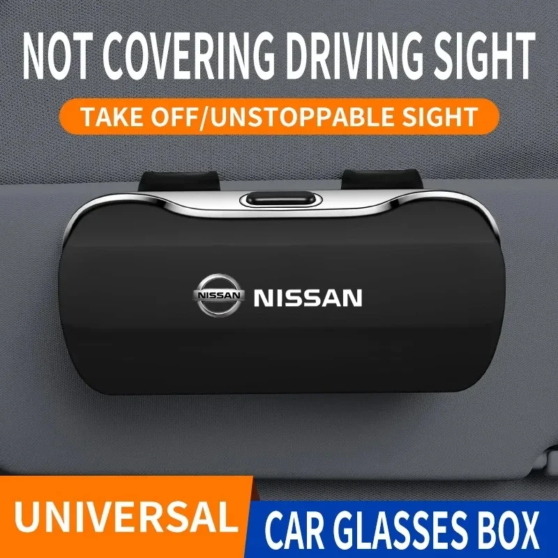 Für Nissan Qashqai J11 J10 X-Trail Juke Almera Tiida Teana Auto-Sonnenblenden-Brillenetui Brillenhalter Brillenclip-Box
