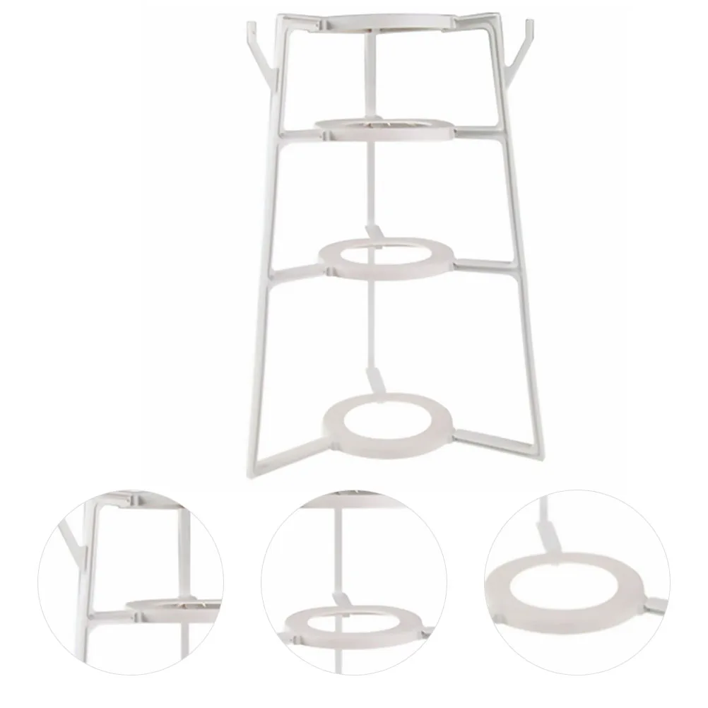

4 Tier Storage Rack ABS Plastic Multi layer Plastic Storage Rack Shelf ganizer for Plates Bathroom Home Utility