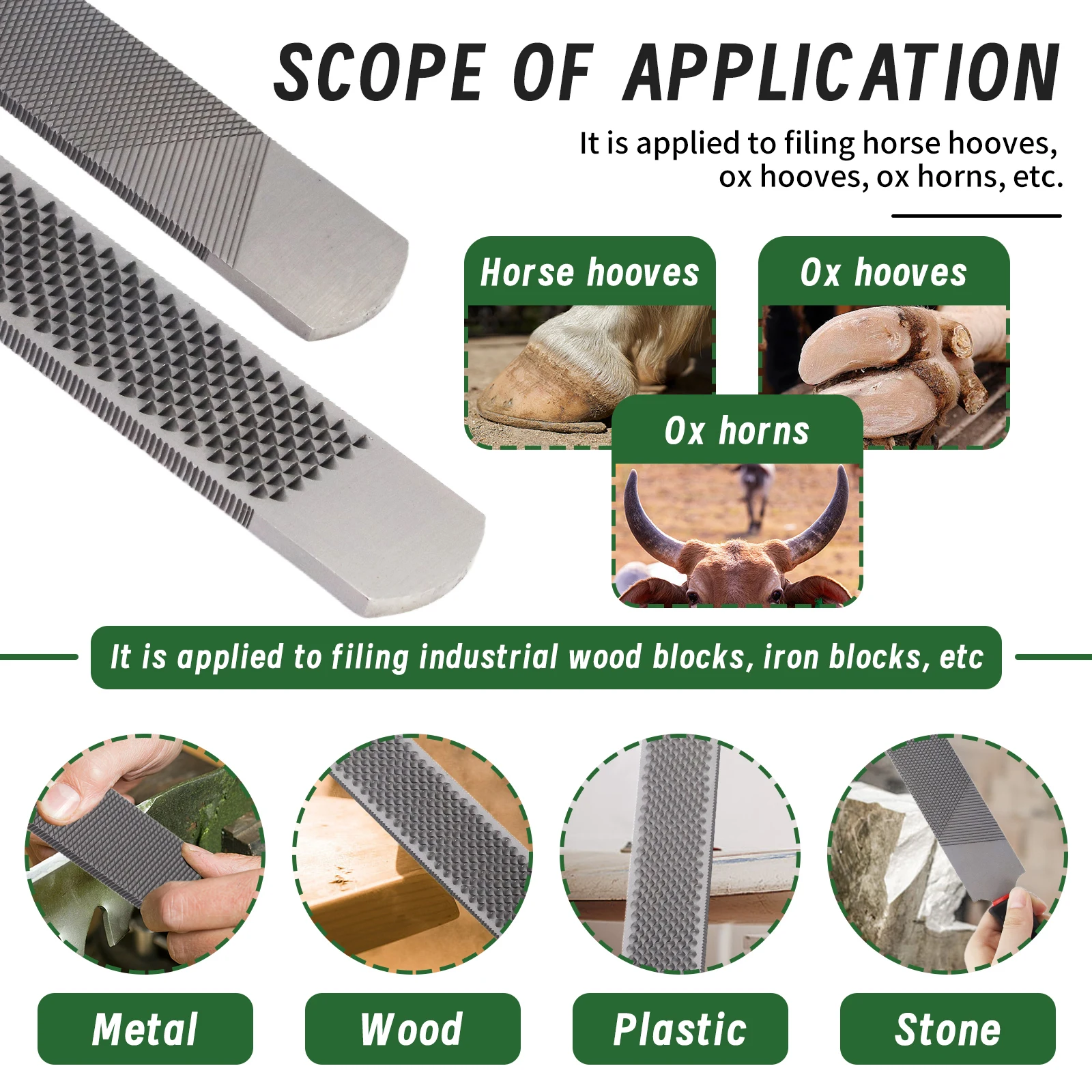 14 بوصة مزدوجة الوجهين الحصان حافر عرموش الحصان حافر التشذيب أداة فارير حافر التشذيب ملف حافر السكاكين الفروسية اكسسوارات 1 قطعة