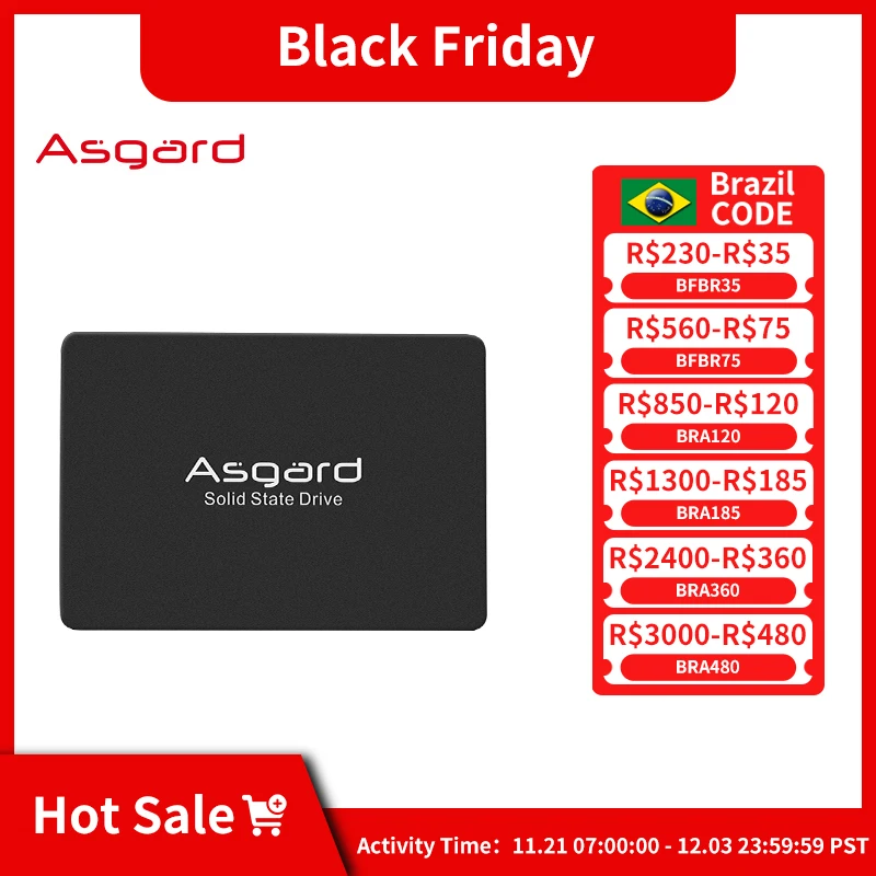 Asgard AS Series SATA3 SSD 2.5 inch 256GB 512GB 1T 2T SSD Hard Disk Solid State Disk for Desktop and Laptop