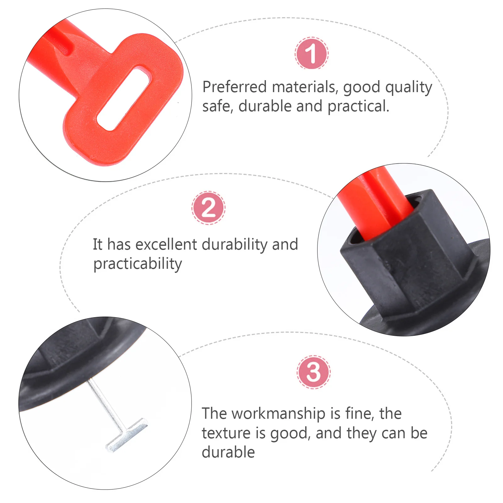 50Pcs Professional Tile Leveling Tool Premium Floor Tile Leveler Manual Height Adjustment Tiling Auxiliary Tool