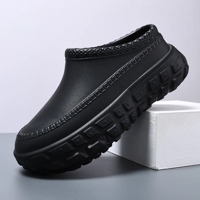 

Men's Waterproof Non-slip Chef Shoes Lightweight Non-slip Wear-resistant Braid Toe Sandals Nurse Shoes