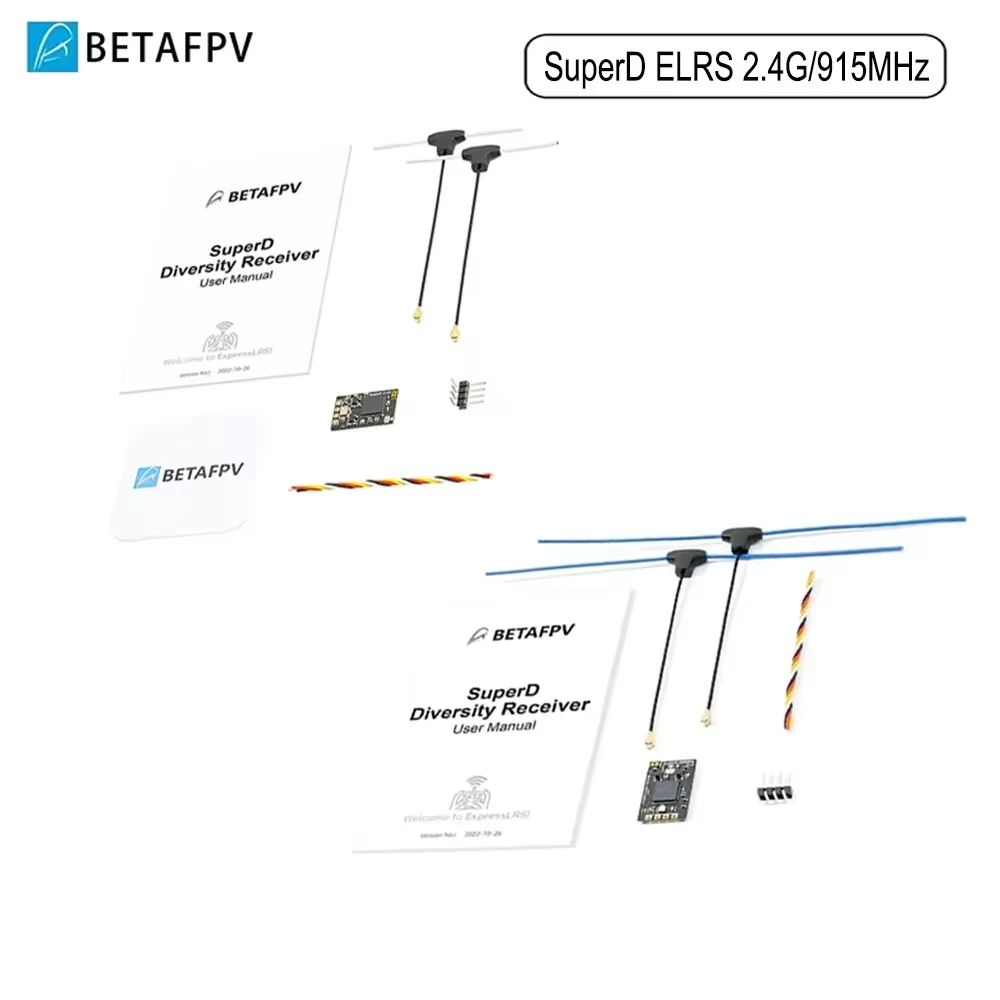 BETAFPV SuperD ELRS Diversity Receiver  with TCXO 2.4G / 915MHZ for FPV Freestyle Long Range Fixed-wing Drones DIY Parts