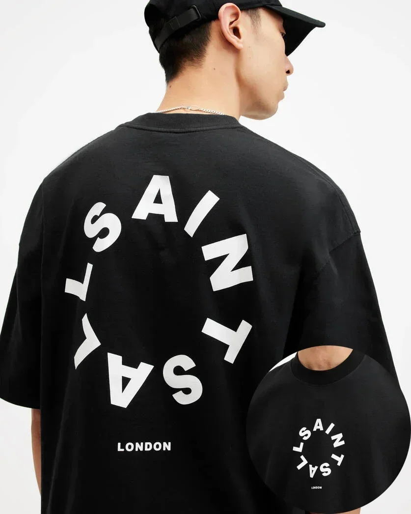 2025 Men Women Hot Sale Cotton Printed T-shirt Fashion Casual Letter Pattern Tops All Season Loose Harajuku Clothing image 4