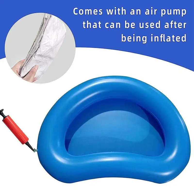 Portable Pool Foot Bath Basin Soft Multipurpose Inflatable Foot Basin For Pool Entry Convenient Foot Washing and Soaking Sink