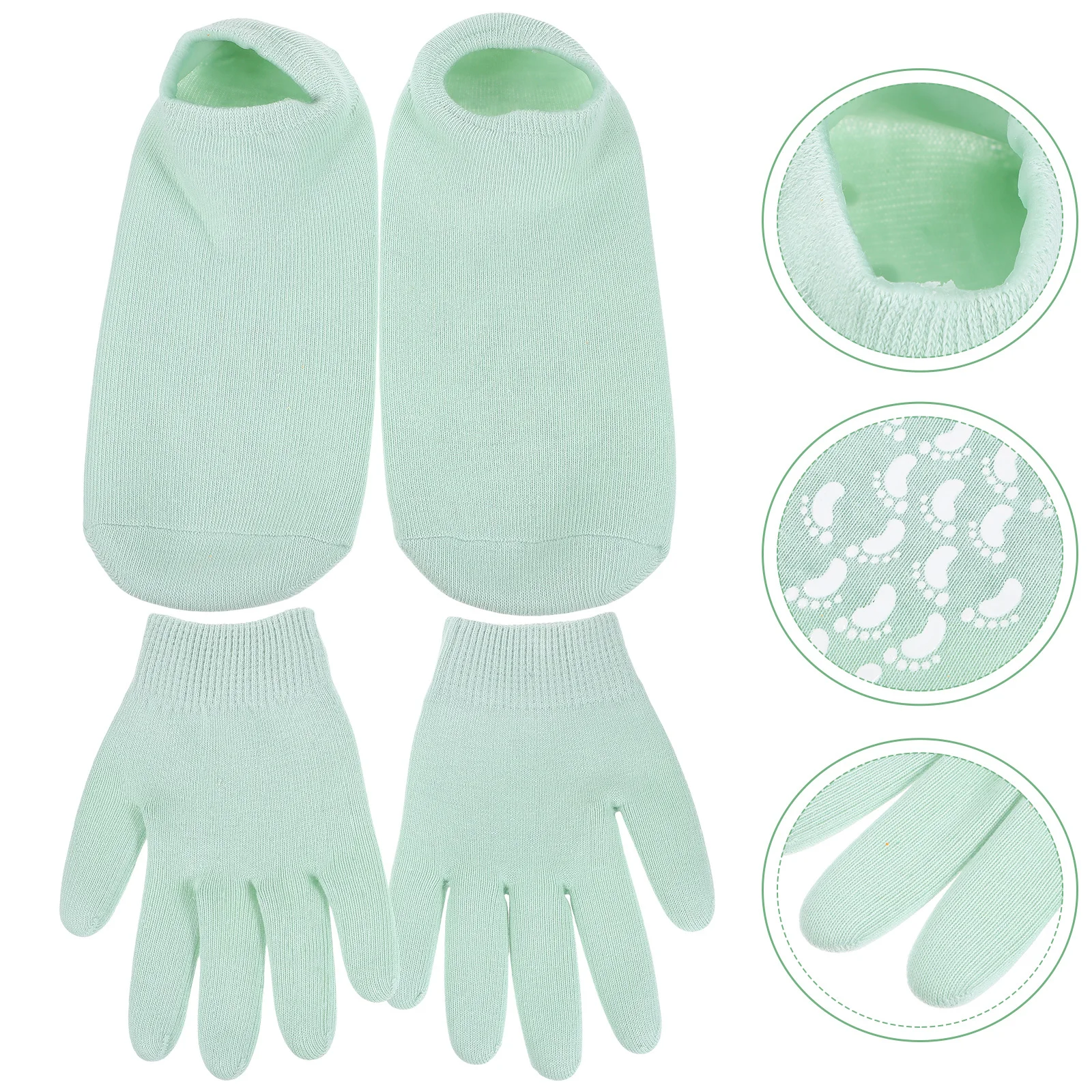 

4Pcs Moisturizing Gel Gloves and Socks Set for Dry Cracked Skin Repair Comfortable Reusable Hand Foot Care Spa Essential