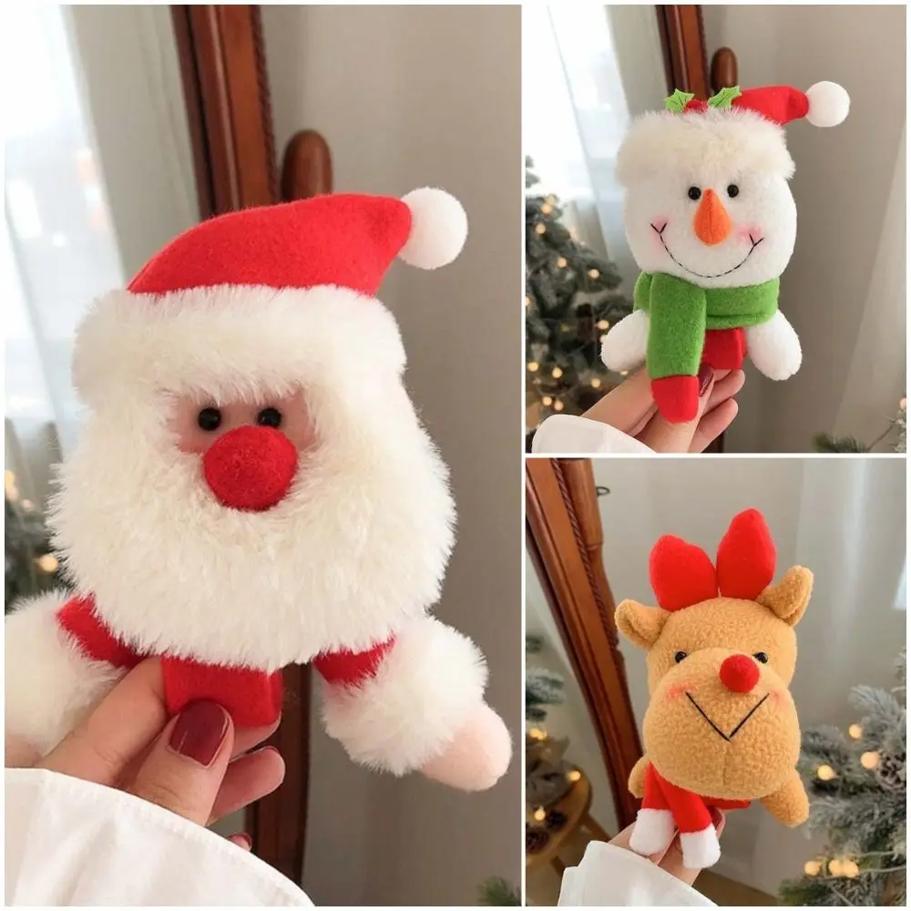 Avec Clap Circle bonhomme de neige Bracelet en peluche bonhomme de neige petit cerf noël en peluche Bracelet peluches amusantes