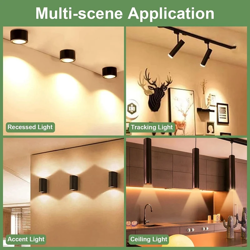 6pcs GU10 120V 50W Light Bulbs for Track and Range Hood GU10+C Candle Lamp with Dimmable-ABLL