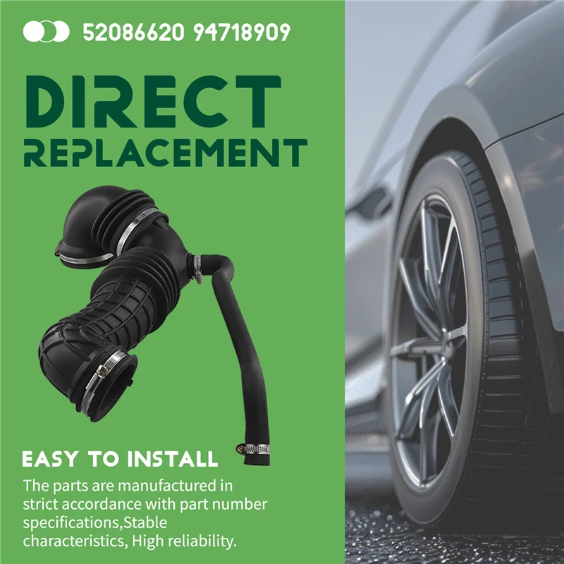 

Powerful 52086620 Car Coolant Air Inlet Hose Air Filter Connector Hose Corrugated Pipes For 94718909