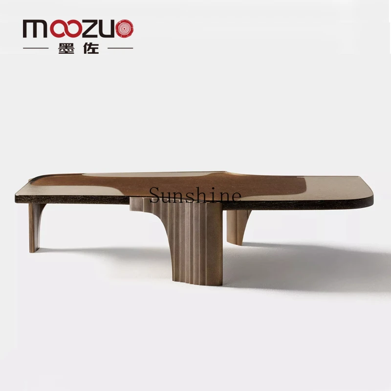 

Living room hot melt glass coffee table special-shaped high-end customized coffee table