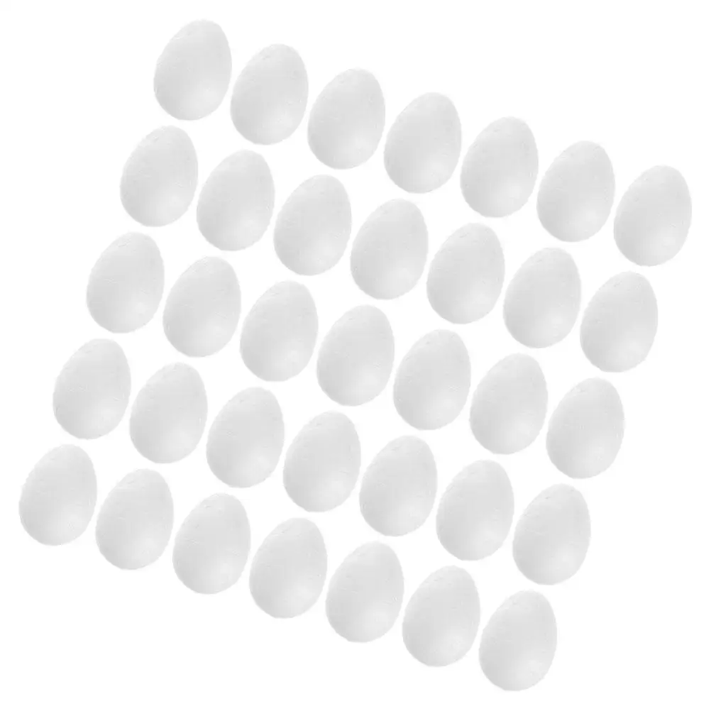 

60 Pcs Easter White Foam Eggs Kit for DIY Decorations Crafts Paint Projects Holiday Spring PartyCelebration Ornament