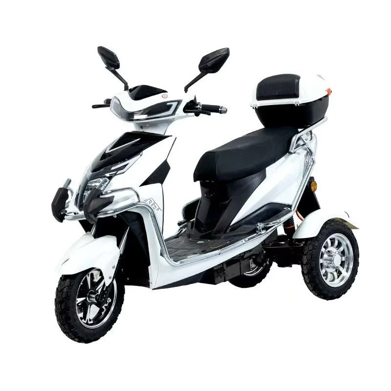 QQW 60V 1000W electric tricycle, three-wheeled adult freight tricycle 30-50km/h high-speed double rear wheels, open top box whol