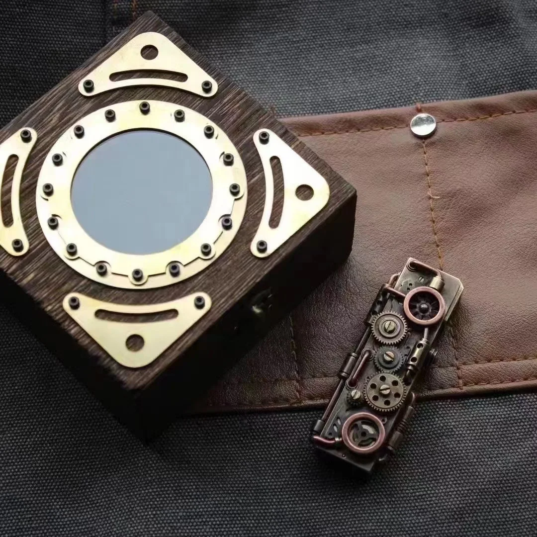 Original New Arrivals Lanzi Steampunk Handmade DIY Kerosene Lighter Automatic Ignition Creative Lighter gadgets for men