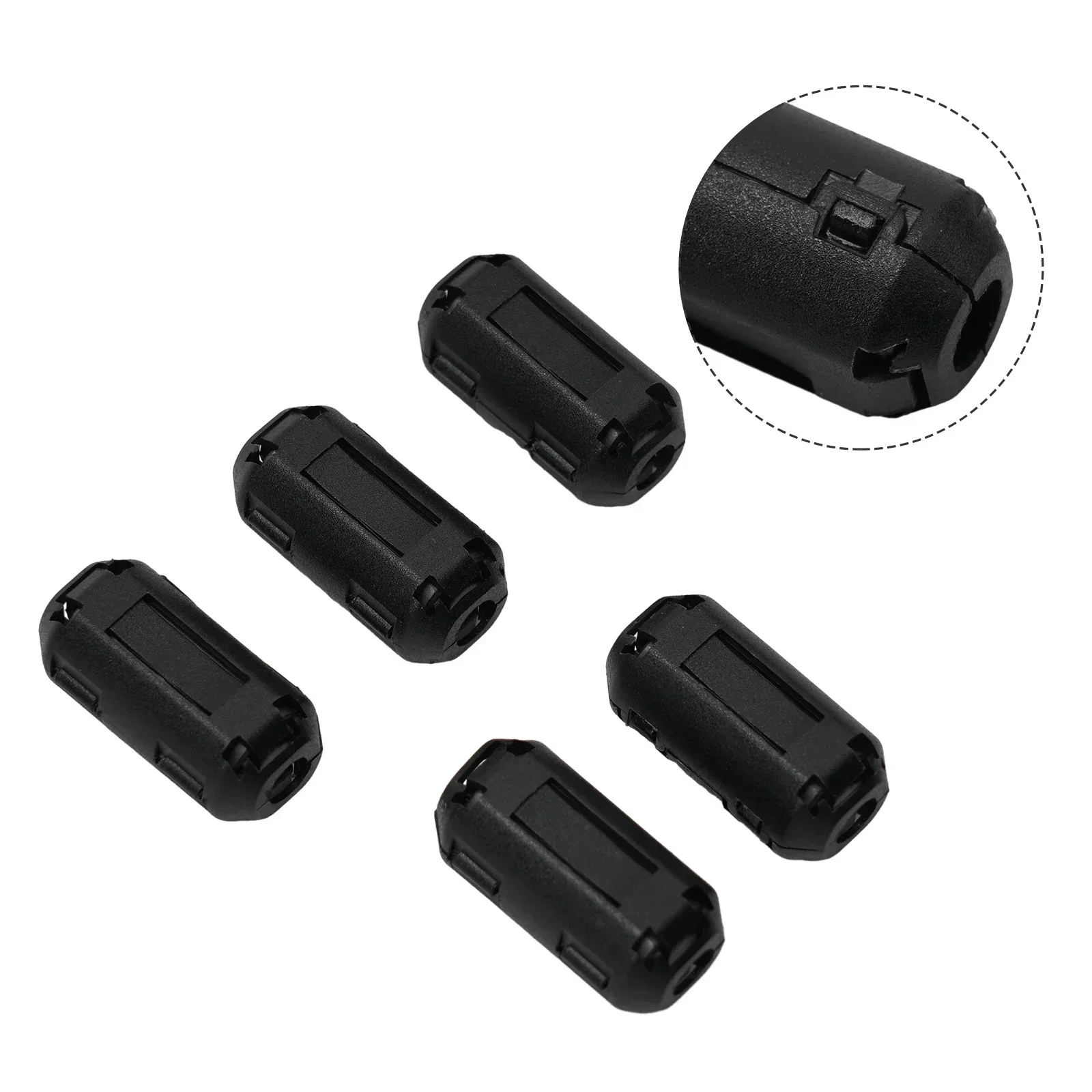 5pcs 3.5/5/7/9/13mm Toroidal Core Ferrite Bead Clip Choke EMI RFI Noise Filter Clip For Power Cord USB Antenna Audio Cable