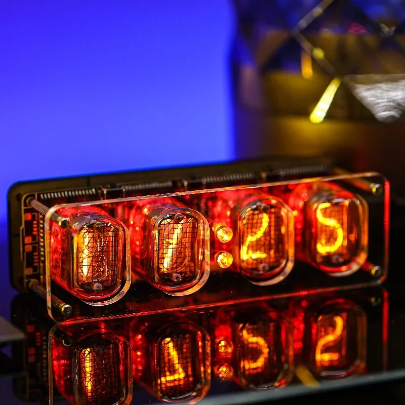 Nixie Tube Clock Retro Electronic Digital Table Clocks Computer Desktop Creative Decoration Gifts Accessories for Men