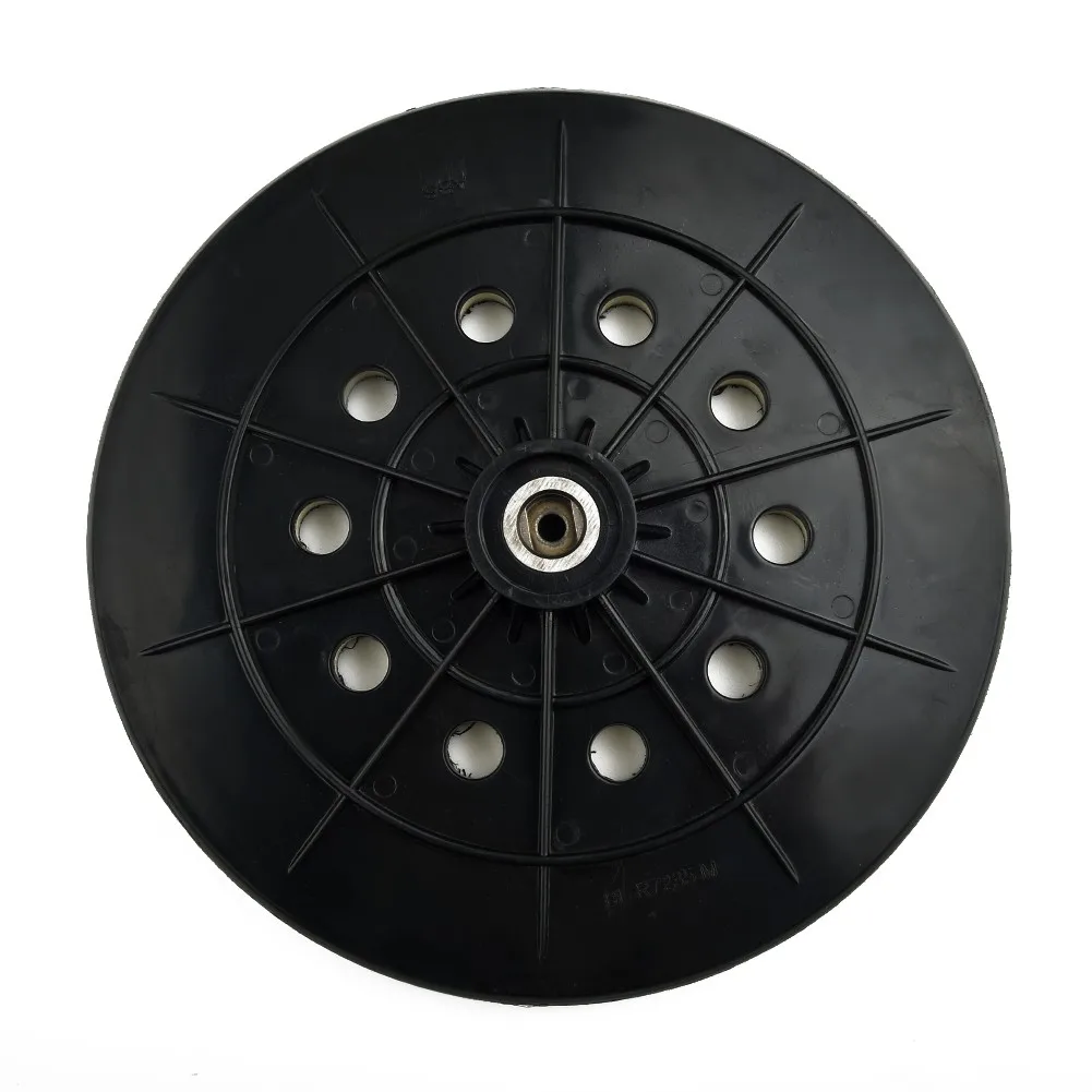 

9 Inch 215mm 10 Holes Black Backup Pad With 6mm Thread For Dustless Sanders Cable Sanders Power Tools Accessories