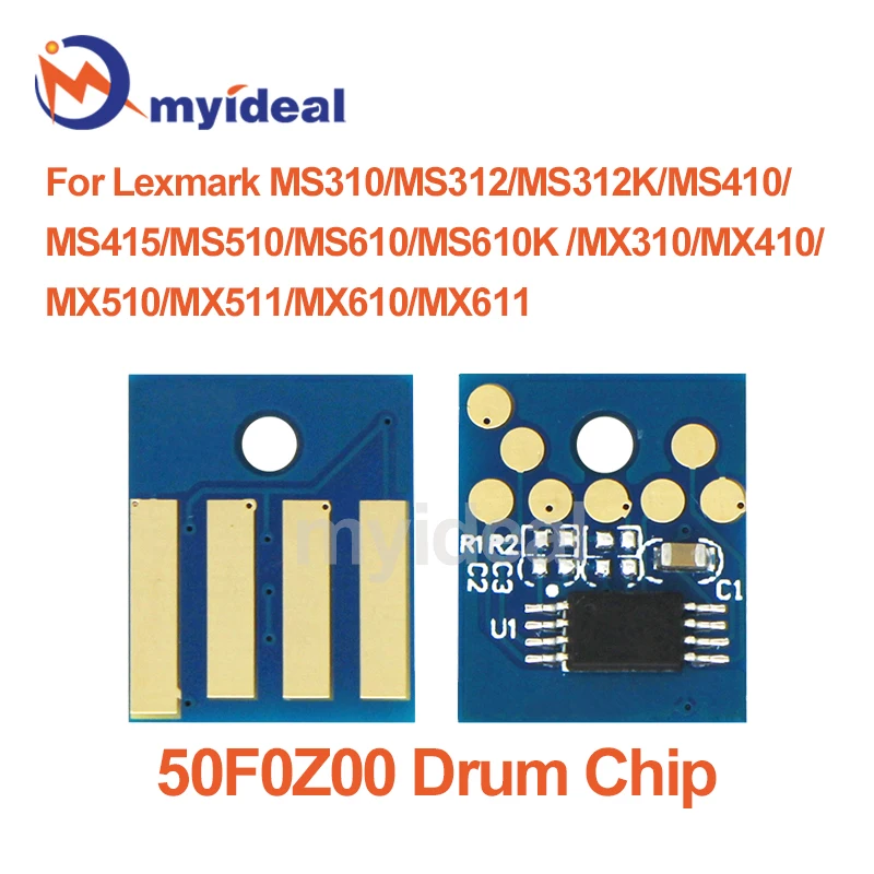 50F0Z00 Drum Chip For Lexmark MS310 MS312 MS410 MS415 MS510 MS610 MX310 MX410 MX510 MX511 MX610 MX611 MS317 417 Cartridge Reset